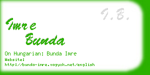 imre bunda business card